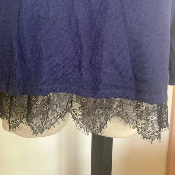 JOIE EUC Yael Eyelash Lace Hem Boxy Sweater - Picture 9 of 10